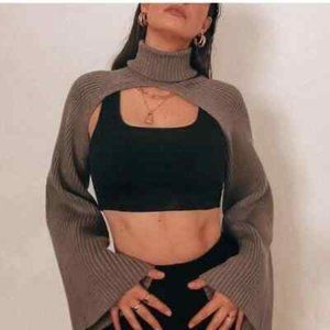 NWT ZARA Knit Arm Warmers Taupe Brown